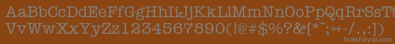 Шрифт Typewr – серые шрифты на коричневом фоне