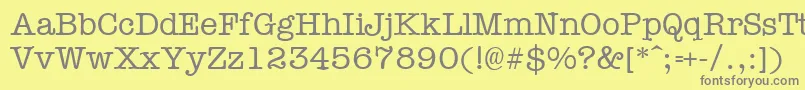 Typewr Font – Gray Fonts on Yellow Background
