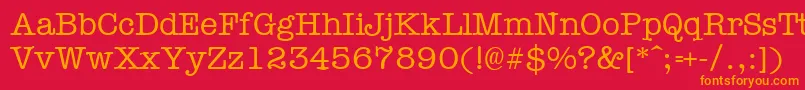 More about Typewr Font Typewr Font – Orange Fonts on Red Background