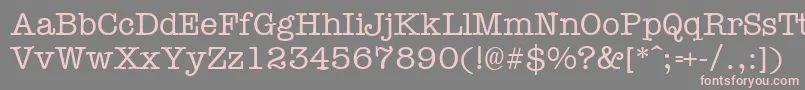 Typewr Font – Pink Fonts on Gray Background