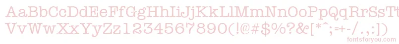 Typewr-Schriftart – Rosa Schriften auf weißem Hintergrund
