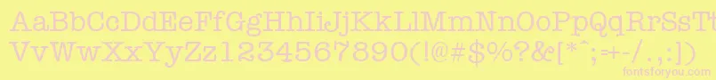 Typewr Font – Pink Fonts on Yellow Background