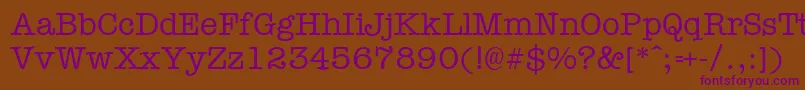 Typewr Font – Purple Fonts on Brown Background