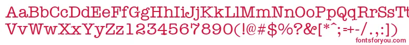 Шрифт Typewr – красные шрифты