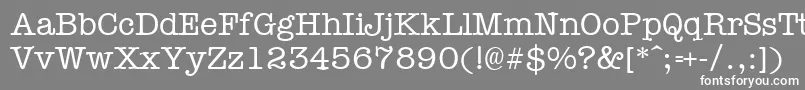 Typewr Font – White Fonts on Gray Background