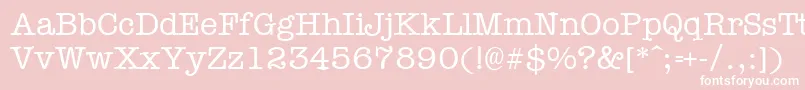Typewr Font – White Fonts on Pink Background