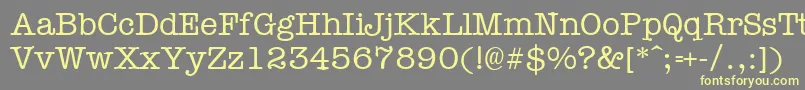 Typewr Font – Yellow Fonts on Gray Background