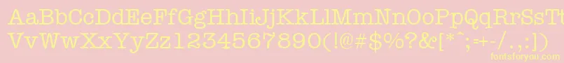 Typewr Font – Yellow Fonts on Pink Background