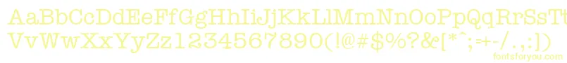 Typewr-Schriftart – Gelbe Schriften