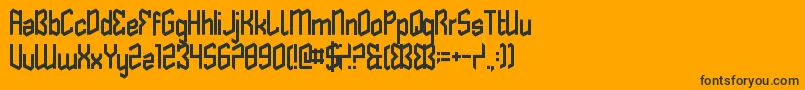 フォントButterflyReflect – 黒い文字のオレンジの背景