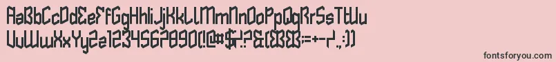 フォントButterflyReflect – ピンクの背景に黒い文字