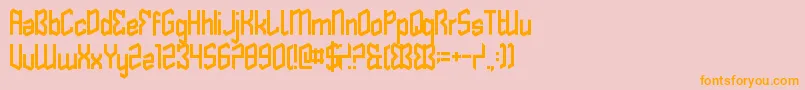 ButterflyReflect Font – Orange Fonts on Pink Background