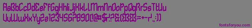 Шрифт ButterflyReflect – фиолетовые шрифты на сером фоне