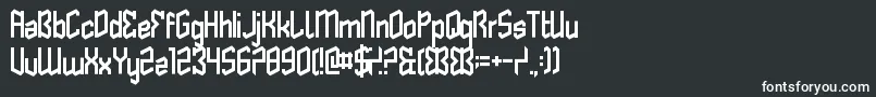 フォントButterflyReflect – 黒い背景に白い文字