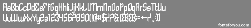 フォントButterflyReflect – 灰色の背景に白い文字