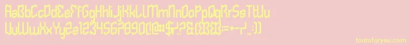 ButterflyReflect-Schriftart – Gelbe Schriften auf rosa Hintergrund