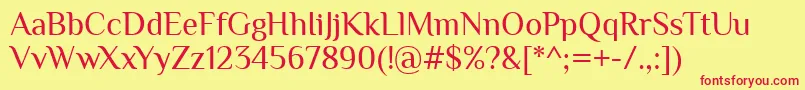 PhilosopherRegular Font – Red Fonts on Yellow Background