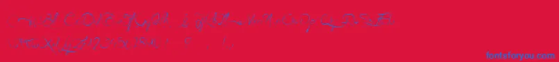 AilEtFinesHerbes Font – Blue Fonts on Red Background