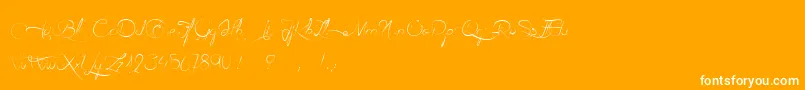 AilEtFinesHerbes Font – White Fonts on Orange Background