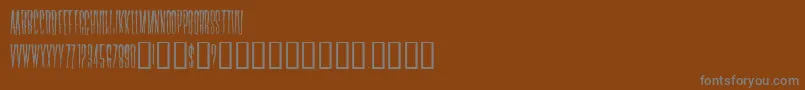 Шрифт Horrh – серые шрифты на коричневом фоне