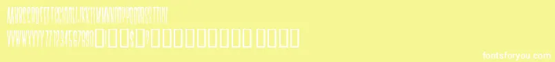 Horrh Font – White Fonts on Yellow Background