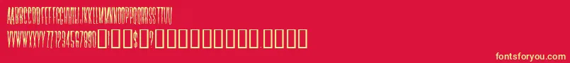 Horrh Font – Yellow Fonts on Red Background