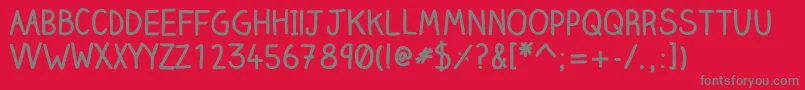 Clairehandbold Font – Gray Fonts on Red Background