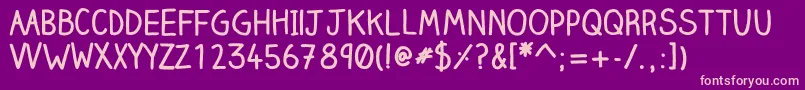 Clairehandbold Font – Pink Fonts on Purple Background