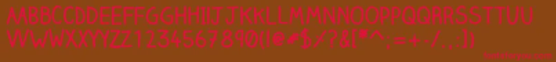 Clairehandbold Font – Red Fonts on Brown Background