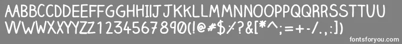 Clairehandbold Font – White Fonts on Gray Background