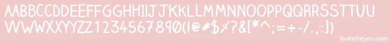 Clairehandbold Font – White Fonts on Pink Background