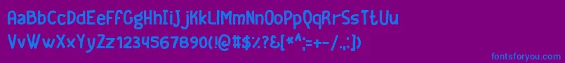 Geekrg ffy Font – Blue Fonts on Purple Background