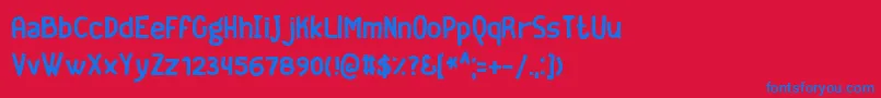 Geekrg ffy Font – Blue Fonts on Red Background