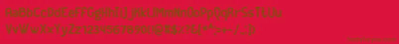 Подробнее о шрифте Geekrg ffy Шрифт Geekrg ffy – коричневые шрифты на красном фоне