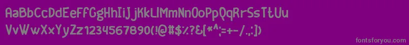 フォントGeekrg ffy – 紫の背景に灰色の文字