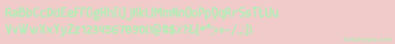 Geekrg ffy Font – Green Fonts on Pink Background