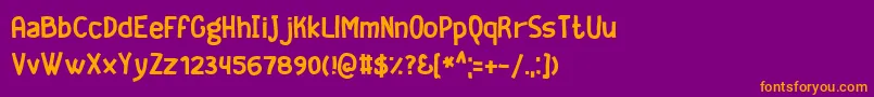 fuente Geekrg ffy – Fuentes Naranjas Sobre Fondo Morado