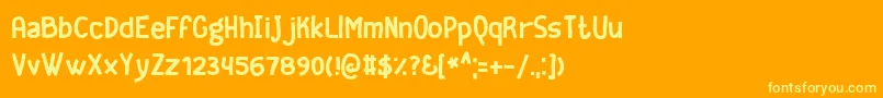 Geekrg ffy Font – Yellow Fonts on Orange Background