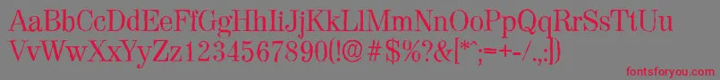ValenciaantiqueRegular-Schriftart – Rote Schriften auf grauem Hintergrund