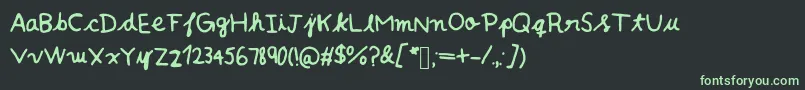 Czcionka Fontie – zielone czcionki na czarnym tle