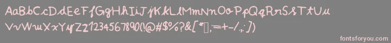 フォントFontie – 灰色の背景にピンクのフォント