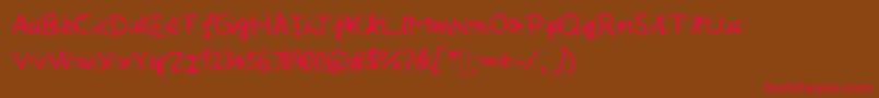 Fontie Font – Red Fonts on Brown Background