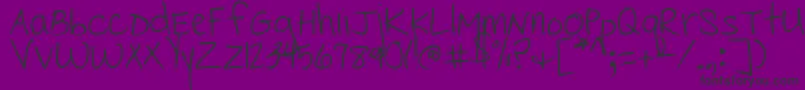 CedarvillePnkfun1Print Font – Black Fonts on Purple Background