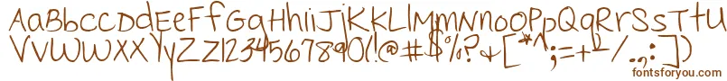 Шрифт CedarvillePnkfun1Print – коричневые шрифты на белом фоне