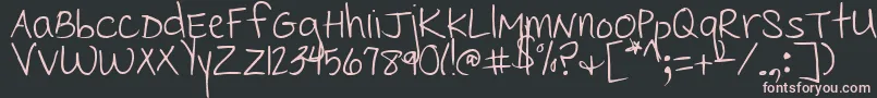 Шрифт CedarvillePnkfun1Print – розовые шрифты на чёрном фоне