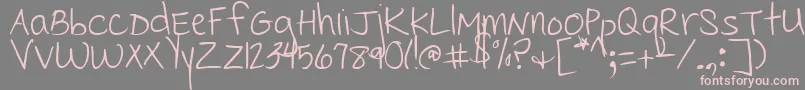 CedarvillePnkfun1Print Font – Pink Fonts on Gray Background