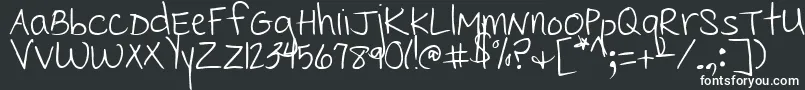 CedarvillePnkfun1Print Font – White Fonts on Black Background