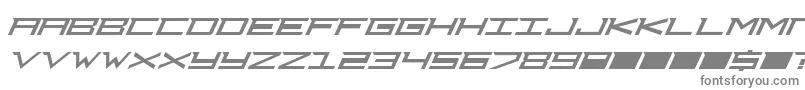 DjCourageous-fontti – harmaat kirjasimet valkoisella taustalla