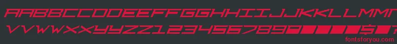 DjCourageous Font – Red Fonts on Black Background