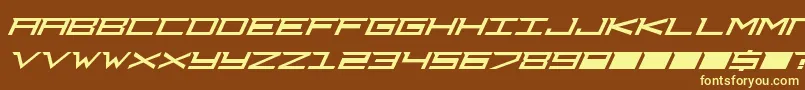 Шрифт DjCourageous – жёлтые шрифты на коричневом фоне